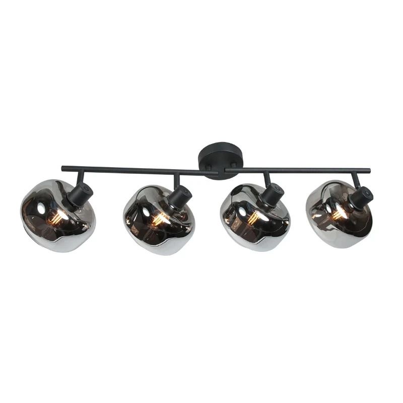 Mexlite Tenebris LED Plafondspot | 4x E14 40W | Dimbaar | Zwart