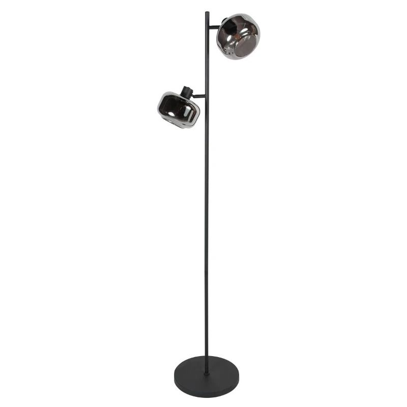 Mexlite Tenebris LED Vloerlamp | 2x E14 40W | Dimbaar | Zwart