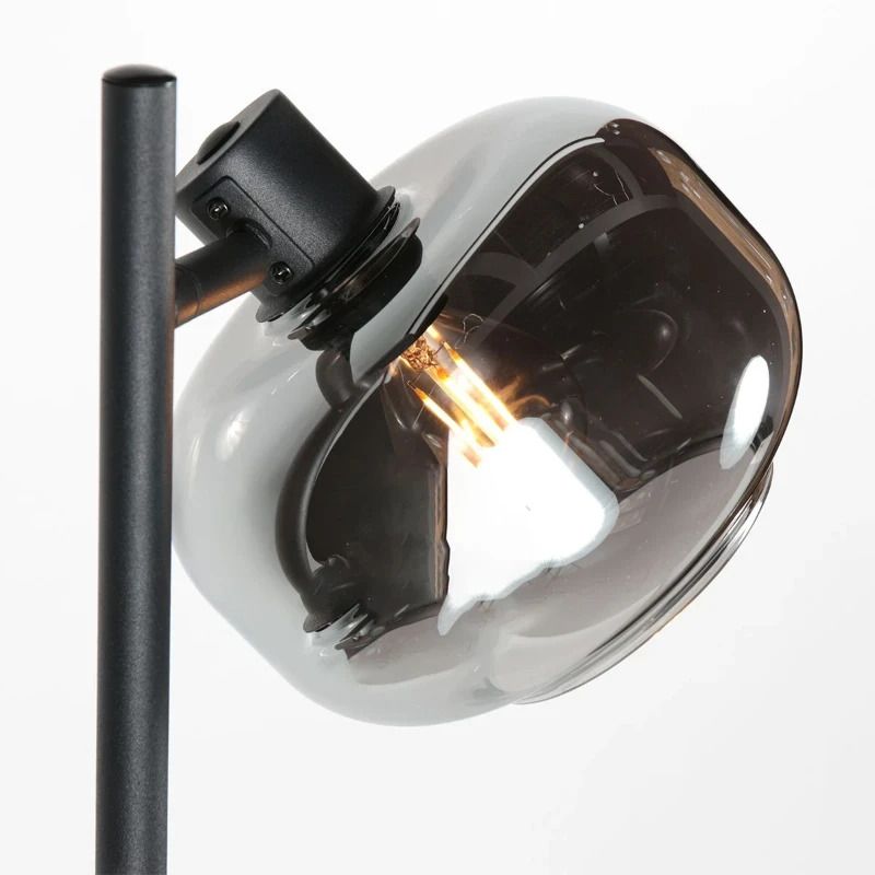 Mexlite Tenebris LED Vloerlamp | 2x E14 40W | Dimbaar | Zwart