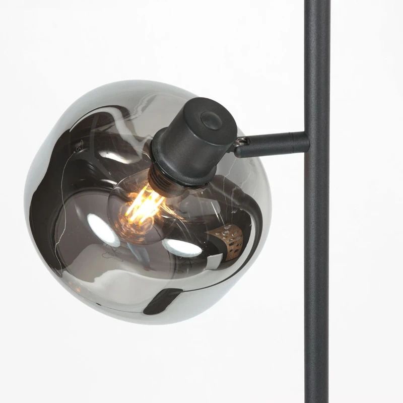 Mexlite Tenebris LED Vloerlamp | 2x E14 40W | Dimbaar | Zwart