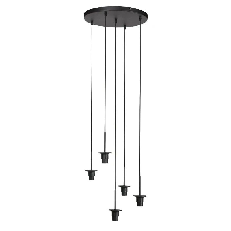 Mexlite HaloSwap LED Hanglamp | 5x E27 40W | Dimbaar | Zwart