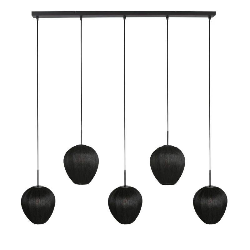Mexlite Silura LED Hanglamp | 5x E27 40W | Dimbaar | Zwart