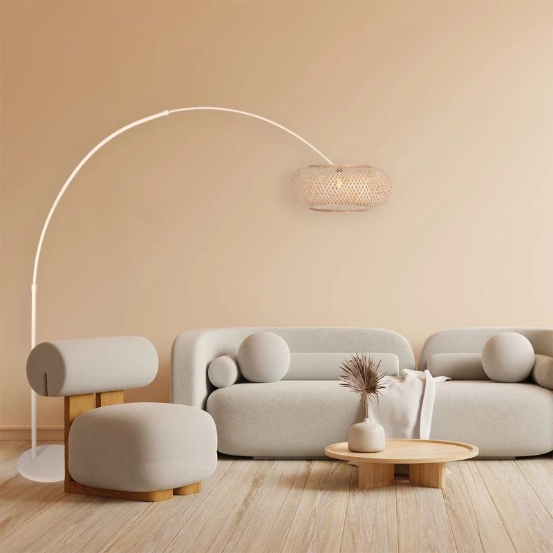 Steinhauer Sparkled Light LED Staande Booglamp | 1x E27 40W | Dimbaar | Creme