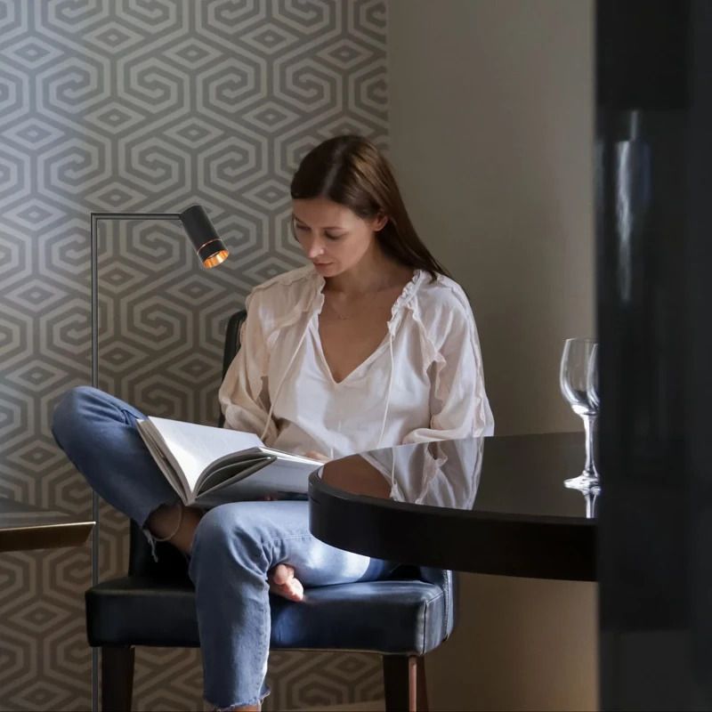 Steinhauer DownLume LED Vloerlamp | 1x GU10 40W | Dimbaar | Zwart
