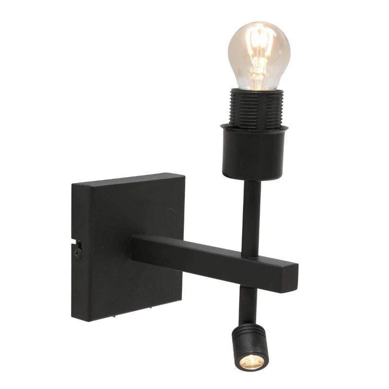 Steinhauer Stang Wandlamp | LED + 1x E27 | Zwart