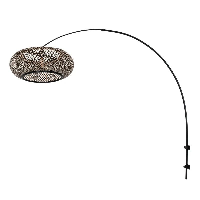 Steinhauer Maze-Natural LED Wandbooglamp | 1x E27 40W | Dimbaar | Zwart