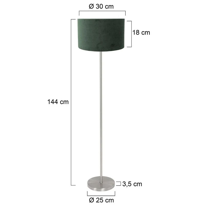 Mexlite Noor LED Vloerlamp | 1x E27 40W | Staal