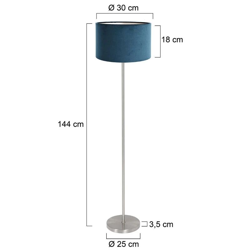 Mexlite Noor LED Vloerlamp | 1x E27 | Staal