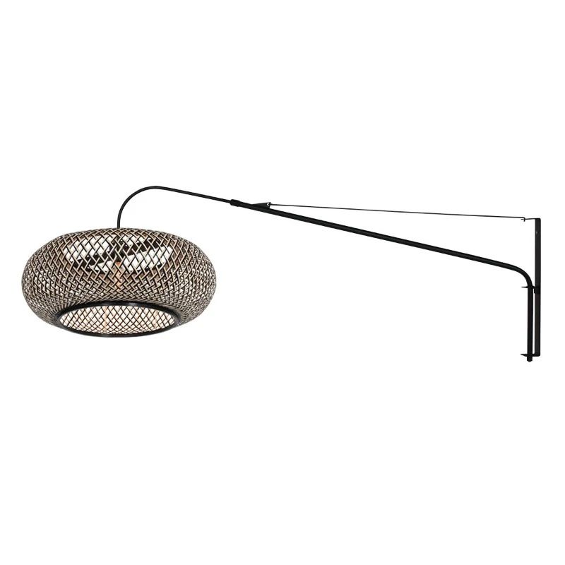 Steinhauer Maze-Natural LED Wandlamp | 1x E27 40W | Dimbaar | Zwart