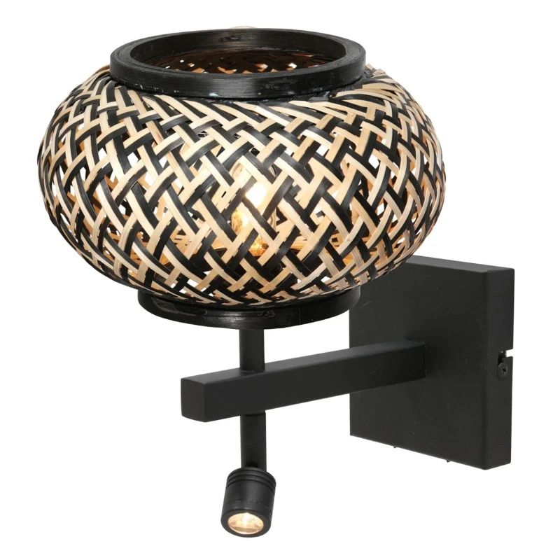 Steinhauer Nox Light LED Wandlamp | 1x E27 1W | Dimbaar | Zwart