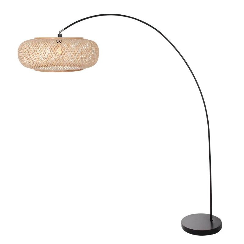 Mexlite Solva LED Staande Booglamp | 1x E27 | Zwart