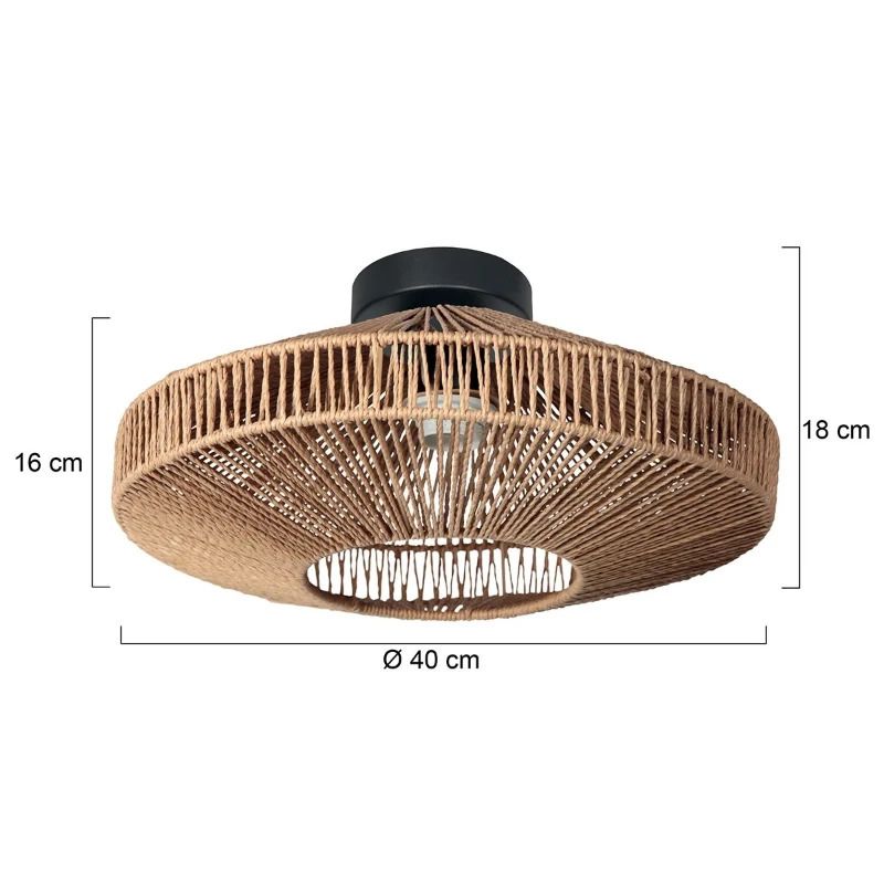 Anne Light Ropex LED Plafondlamp | 1x E27 | Dimbaar | Creme/Zwart