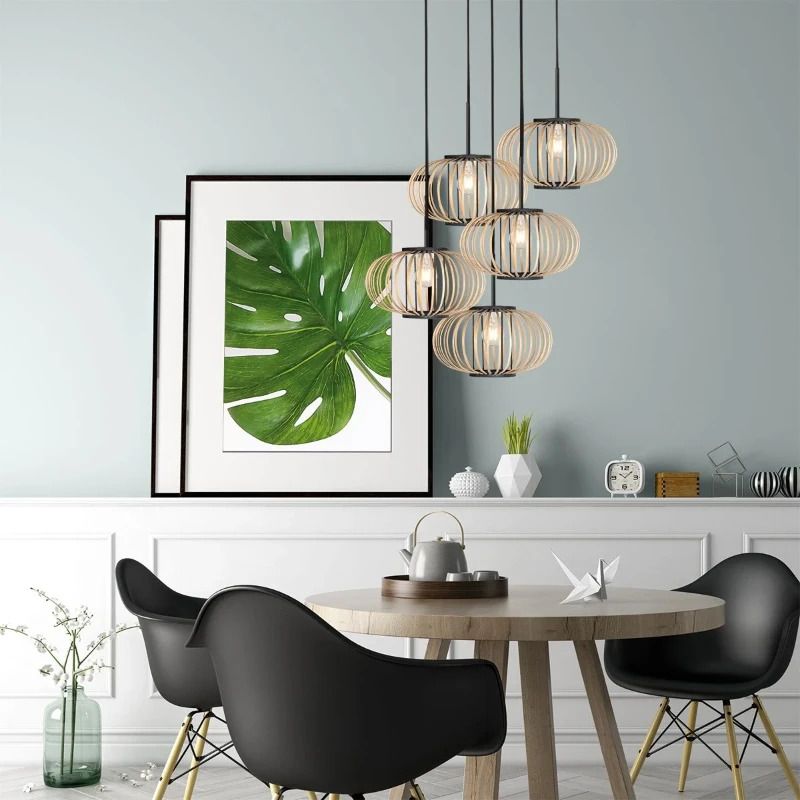 Anne Light Silva LED Hanglamp | 5x E27 | Dimbaar | Creme/Zwart