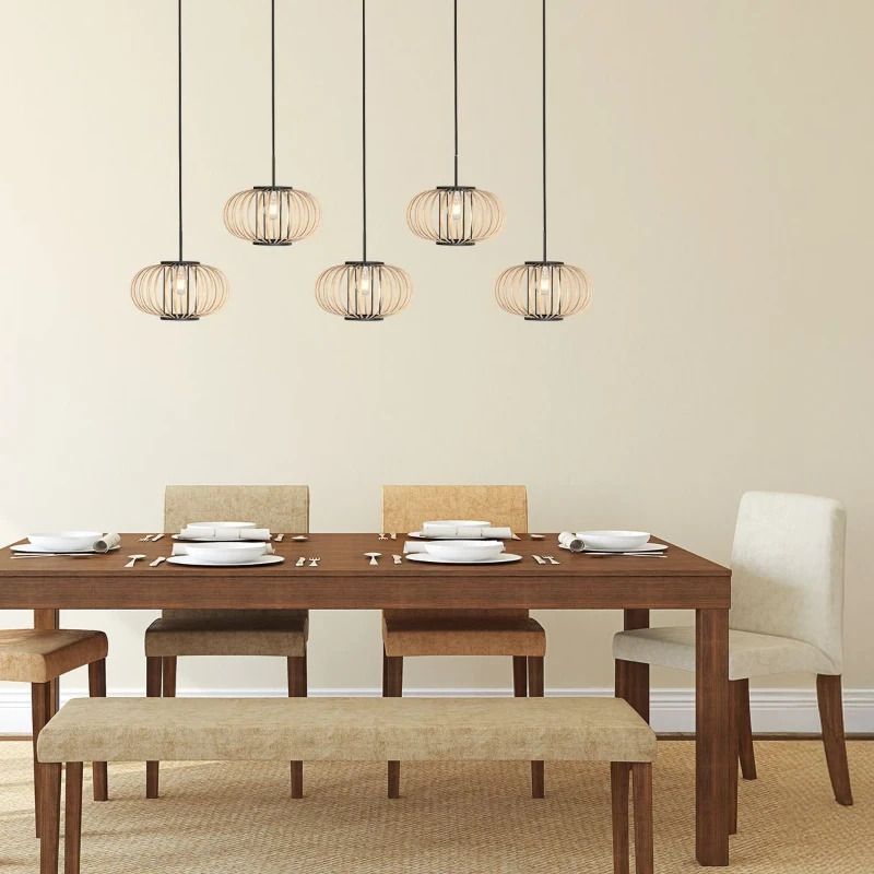 Anne Light Silva LED Hanglamp | 5x E27 | Dimbaar | Creme/Zwart