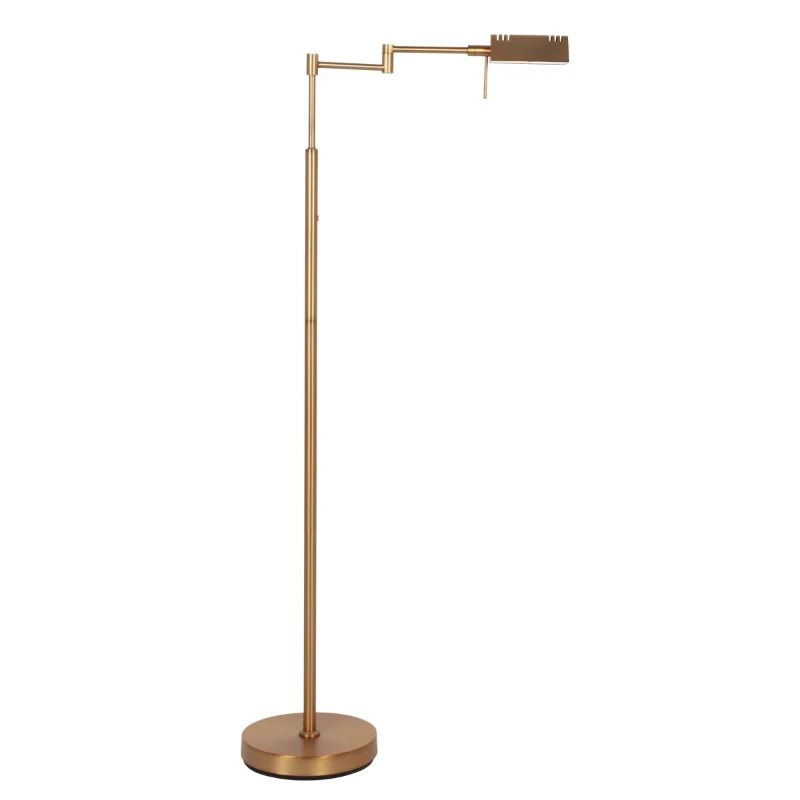 Mexlite GlowGo LED Staande Leeslamp | 6W 2700K 550lm 927 | Dimbaar | Brons
