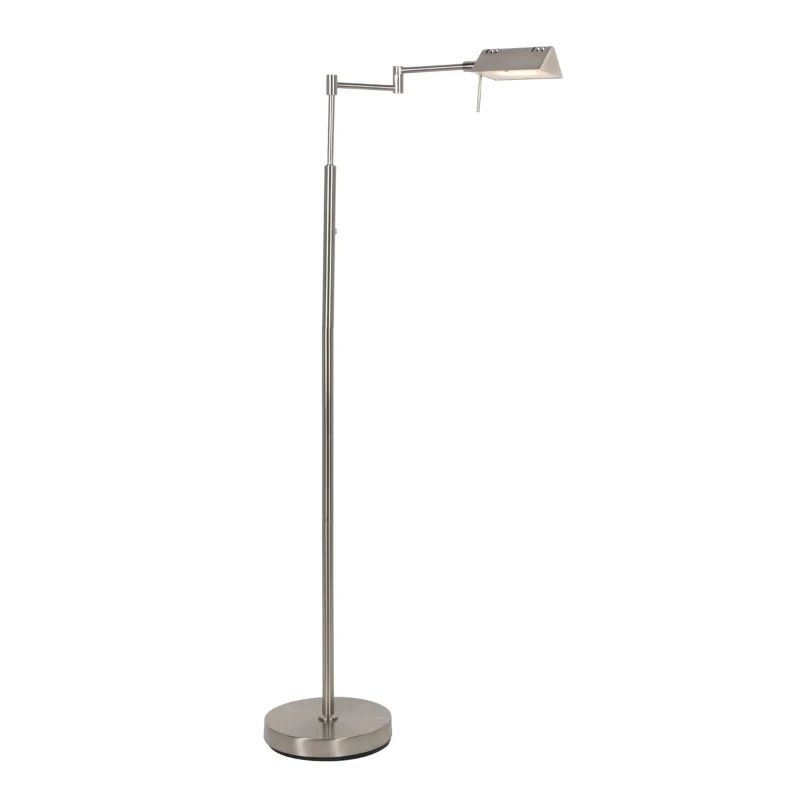 Mexlite GlowGo LED Staande Leeslamp | 6W 2700K 550lm 927 | Dimbaar | Staal