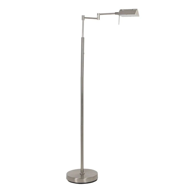 Mexlite GlowGo LED Staande Leeslamp | 6W 2700K 550lm 927 | Dimbaar | Staal