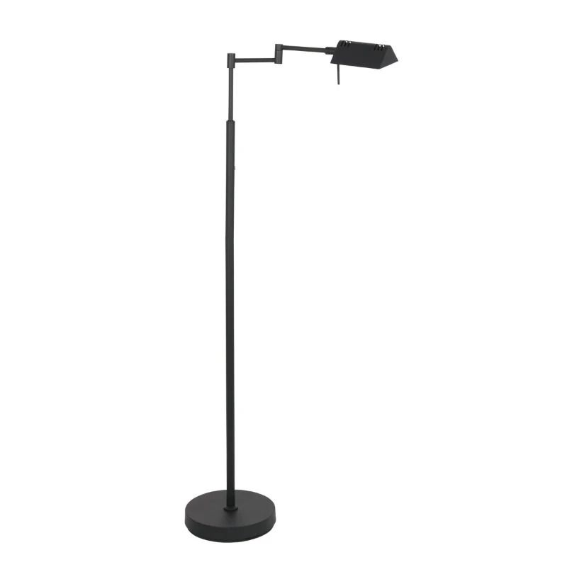 Mexlite GlowGo LED Staande Leeslamp | 6W 2700K 550lm 927 | Dimbaar | Zwart