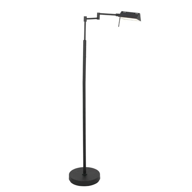 Mexlite GlowGo LED Staande Leeslamp | 6W 2700K 550lm 927 | Dimbaar | Zwart