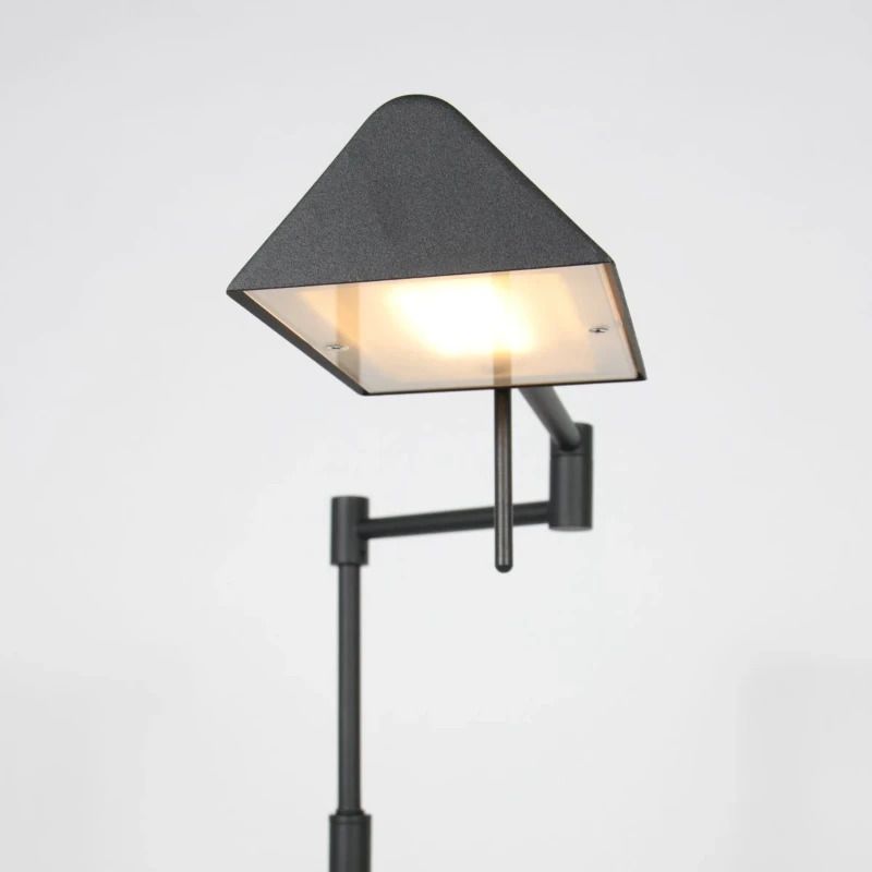 Mexlite GlowGo LED Staande Leeslamp | 6W 2700K 550lm 927 | Dimbaar | Zwart