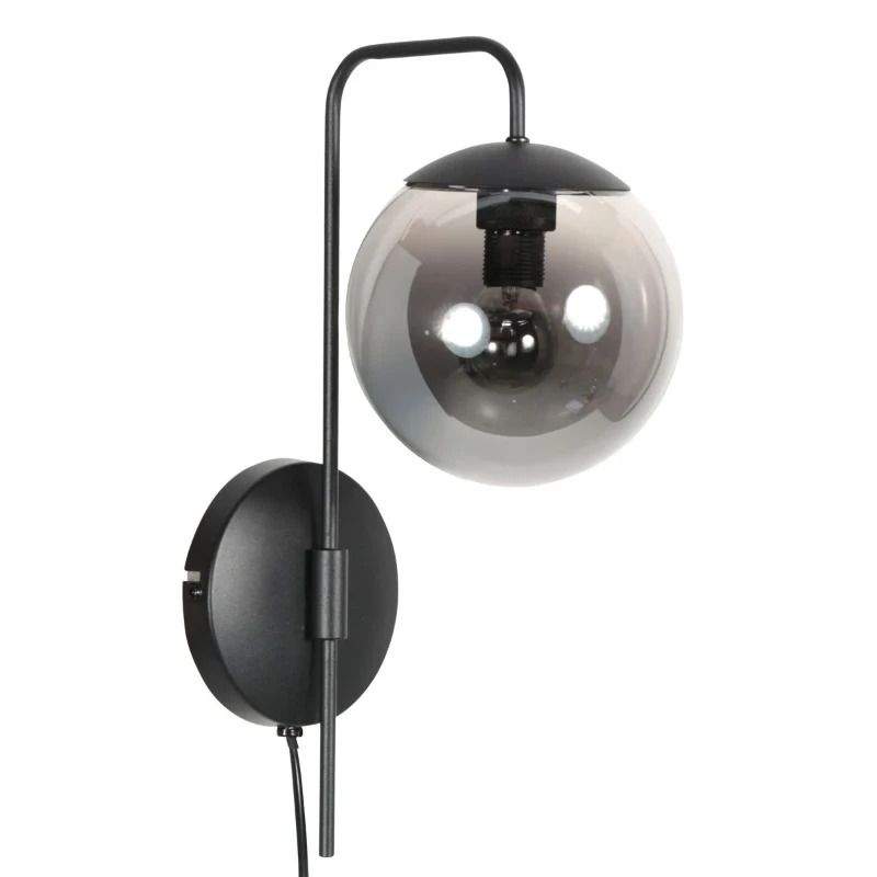 Steinhauer Bollique LED Wandlamp | 1x E14 40W | Dimbaar | Zwart