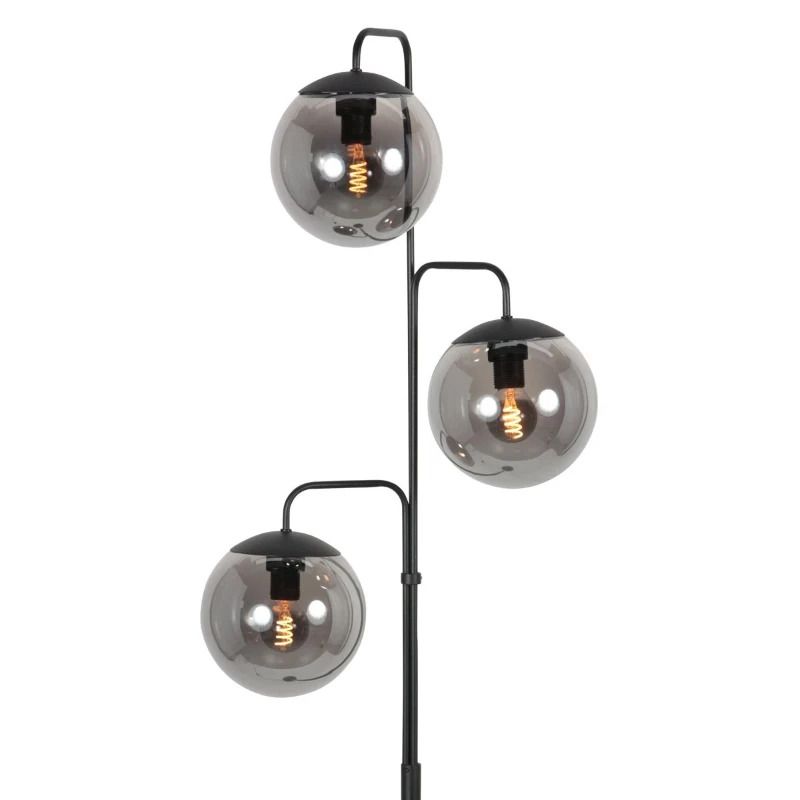 Steinhauer Bollique LED Vloerlamp | 3x E14 40W | Dimbaar | Zwart