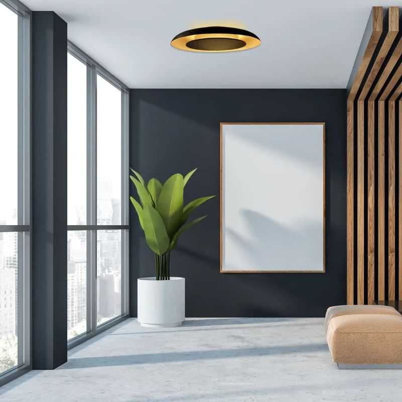 Steinhauer Golden Veil LED Plafondlamp | 36W 2700K 4800lm 927 | Dimbaar | Zwart