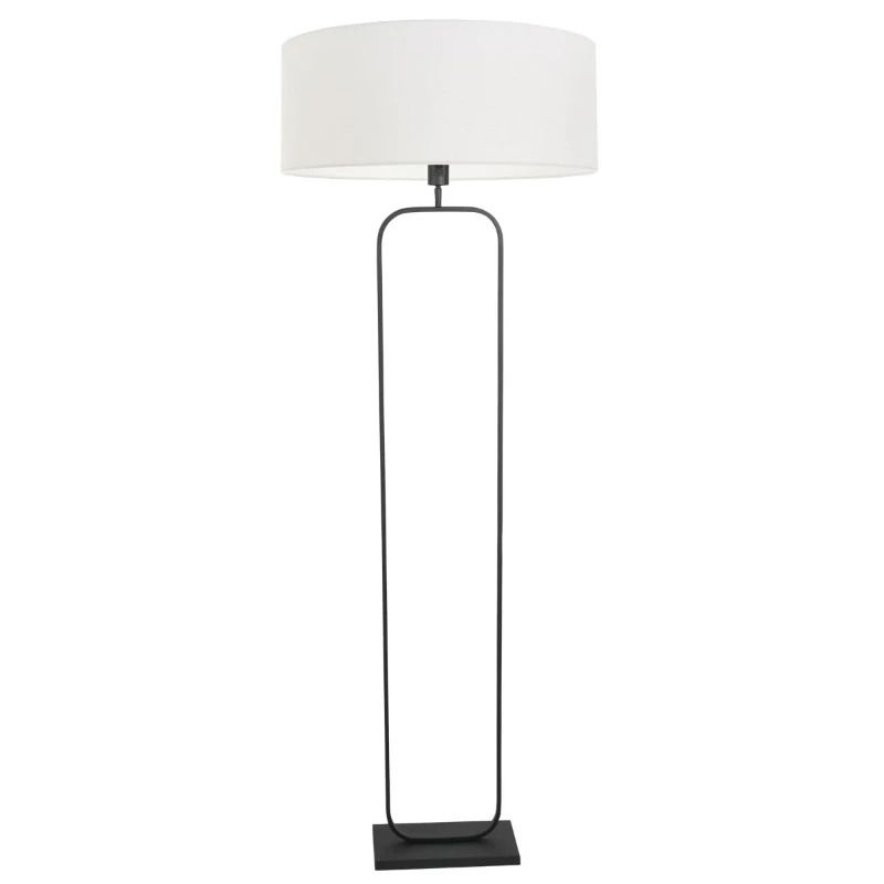 Steinhauer Stang LED Vloerlamp | 1x E27 | Dimbaar | Linnen wit/Zwart