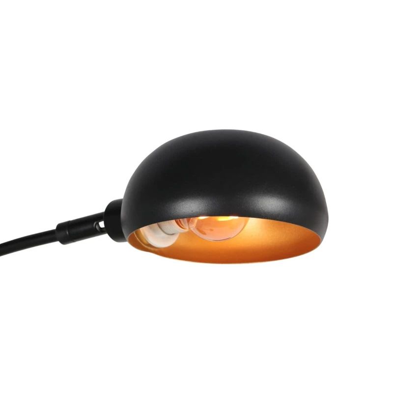 Mexlite Pentra LED Vloerlamp | 5x E14 10W | Dimbaar | Goud/Zwart