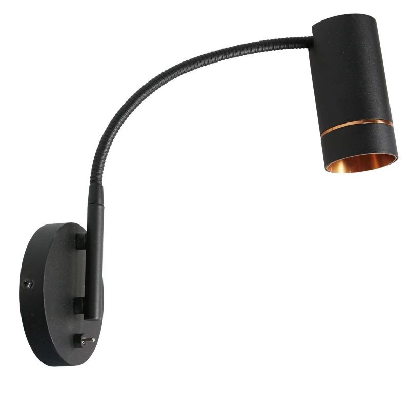 Steinhauer DownLume LED Wandlamp | 1x GU10 10W | Dimbaar | Goud/Zwart