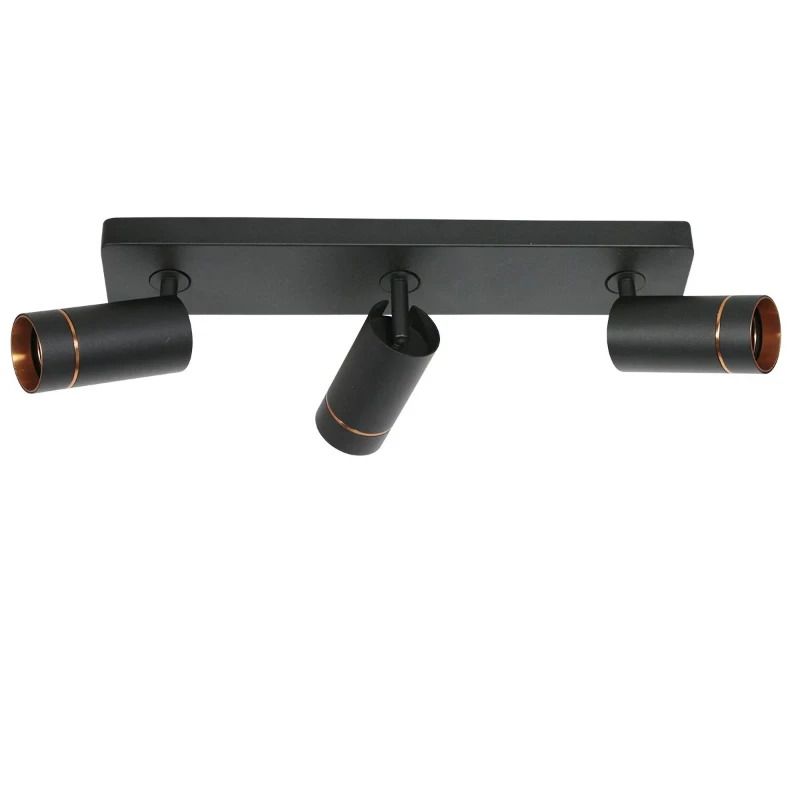 Steinhauer DownLume LED Downlighter | 3x GU10 10W | Dimbaar | Zwart