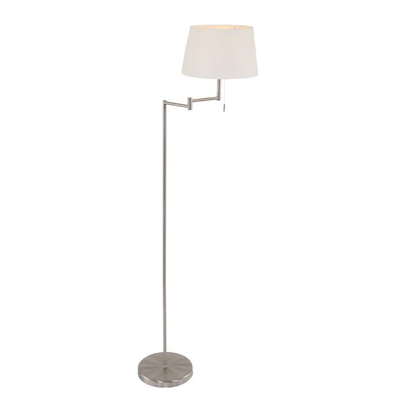 Mexlite Bella LED Vloerlamp | 1x E27 40W | Dimbaar | Staal/Wit