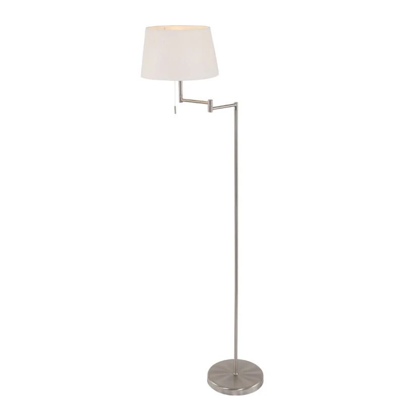 Mexlite Bella LED Vloerlamp | 1x E27 40W | Dimbaar | Staal/Wit