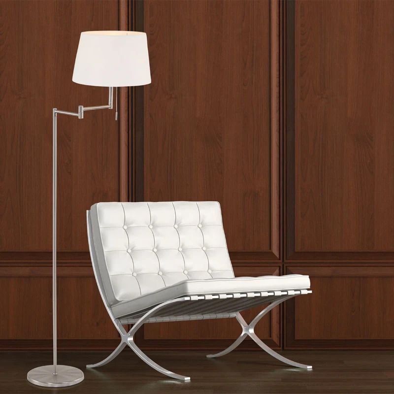 Mexlite Bella LED Vloerlamp | 1x E27 40W | Dimbaar | Staal/Wit