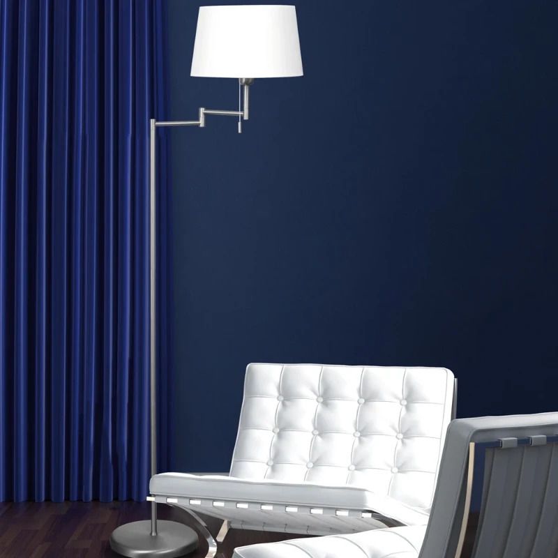 Mexlite Bella LED Vloerlamp | 1x E27 40W | Dimbaar | Staal/Wit