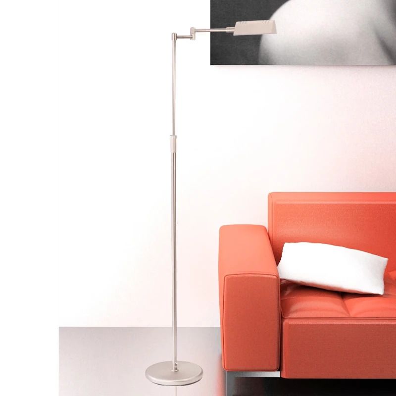 Mexlite Karl LED Vloerlamp | 10W 2700K 800lm 827 | Dimbaar | Staal
