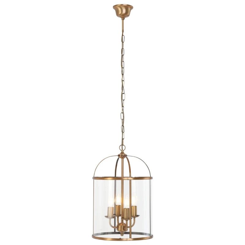 Steinhauer Pimpernel LED Hanglamp | 4x E14 40W | Dimbaar | Brons/Transparant