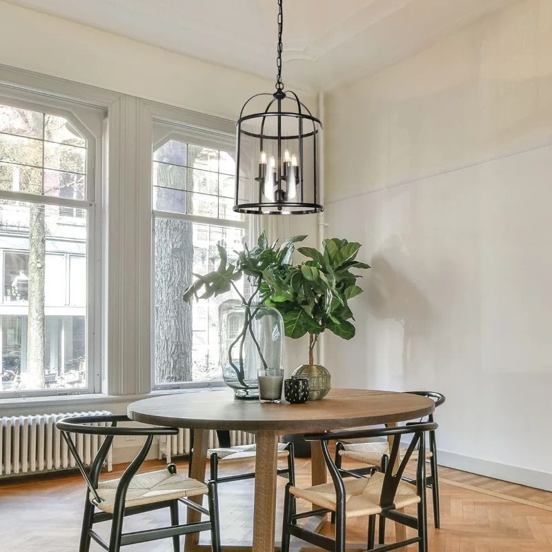 Steinhauer Pimpernel LED Hanglamp | 4x E14 40W | Dimbaar | Smoke glas/Zwart