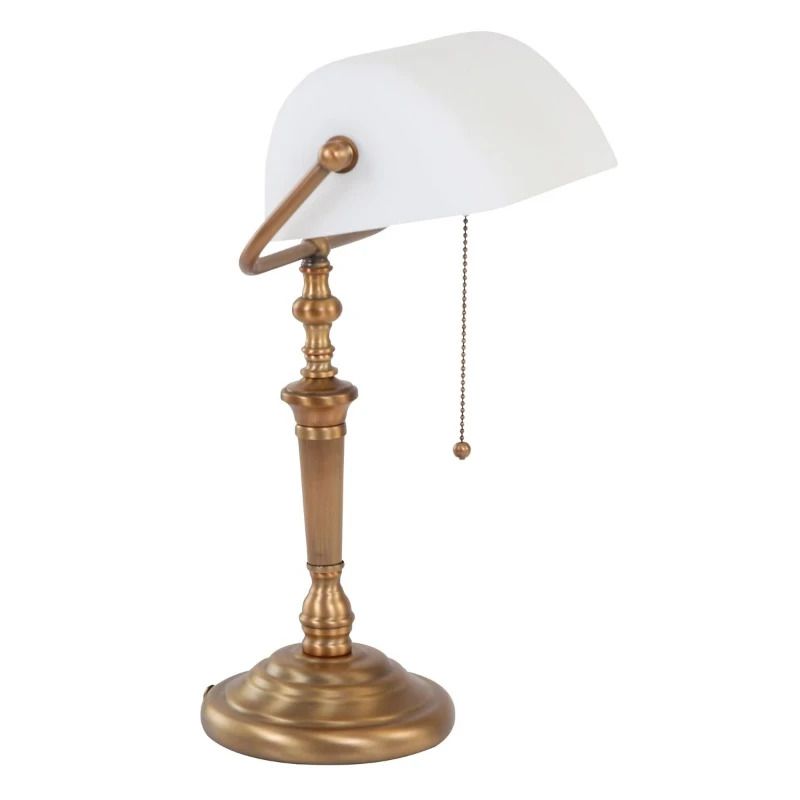 Steinhauer Ancilla LED Tafellamp | 1x E27 40W | Dimbaar | Brons/Wit