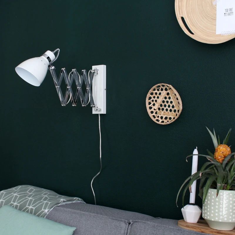 Steinhauer Spring LED Wandlamp | 1x E27 40W | Dimbaar | Staal/Wit