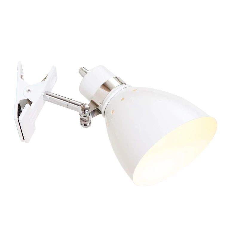 Steinhauer Spring LED Knijpspot | 1x E27 40W | Dimbaar | Staal/Wit