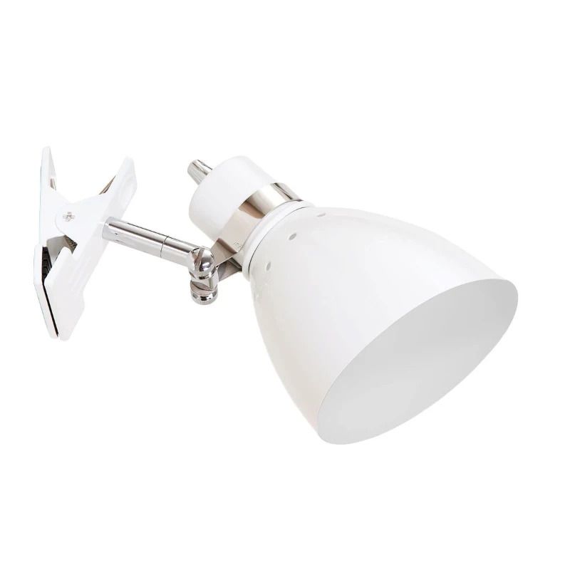 Steinhauer Spring LED Knijpspot | 1x E27 40W | Dimbaar | Staal/Wit