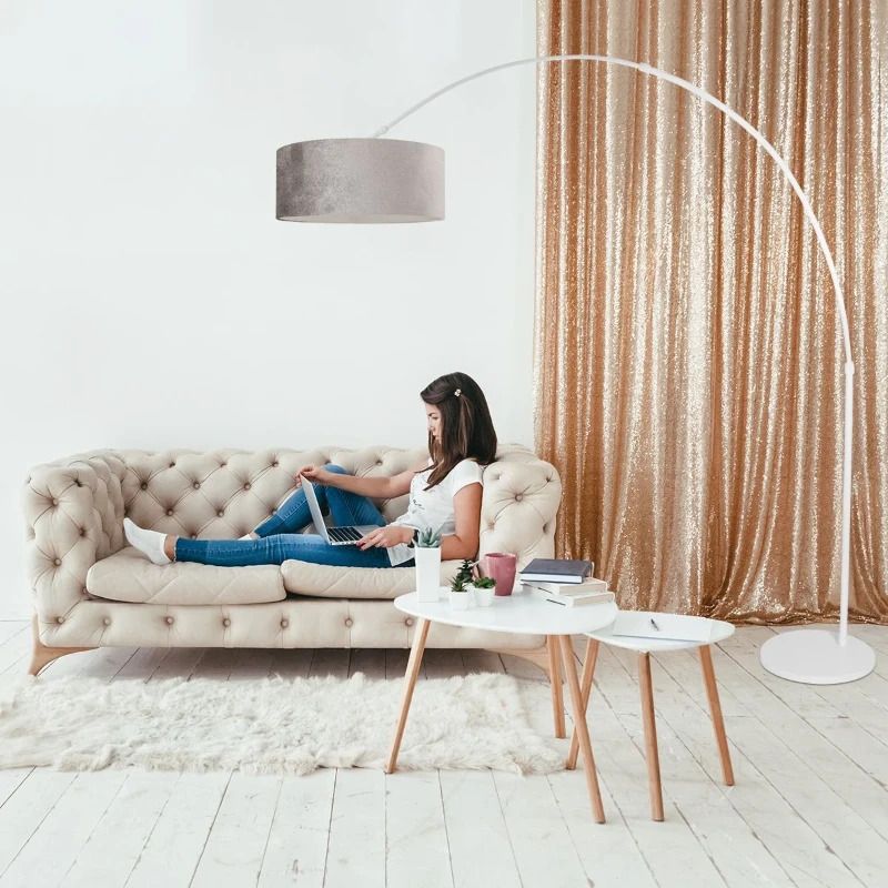 Steinhauer Sparkled Light LED Vloerlamp | 1x E27 40W | Dimbaar | Wit/Zilver