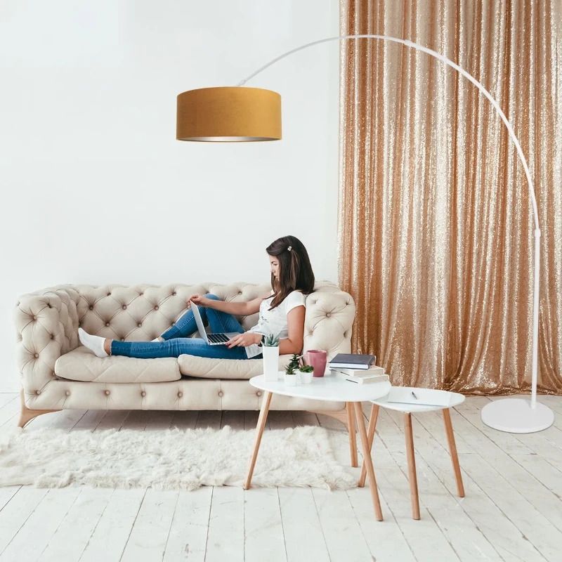 Steinhauer Sparkled Light LED Vloerlamp | 1x E27 40W | Dimbaar | Goud/Wit