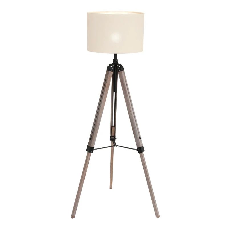 Mexlite Triek LED Vloerlamp | 1x E27 40W | Dimbaar | Wit/Zwart