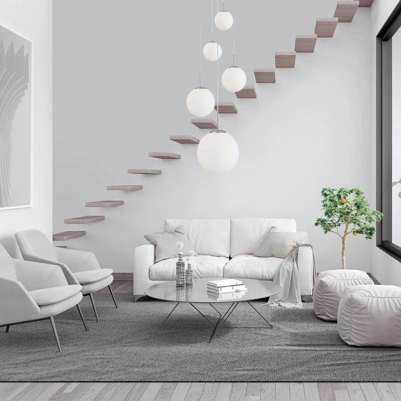 Steinhauer Bollique LED Hanglamp | 5x E27 40W | Dimbaar | Staal/Wit