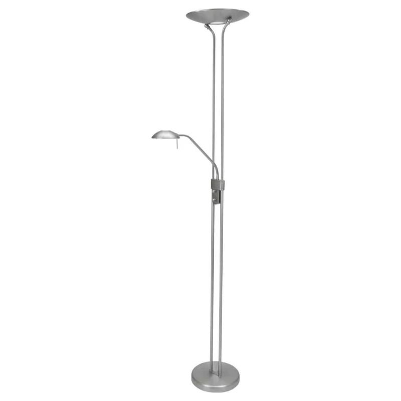 Mexlite Biron LED Vloerlamp | 23W 2700K 2000lm 827 | Dimbaar | Staal/Wit