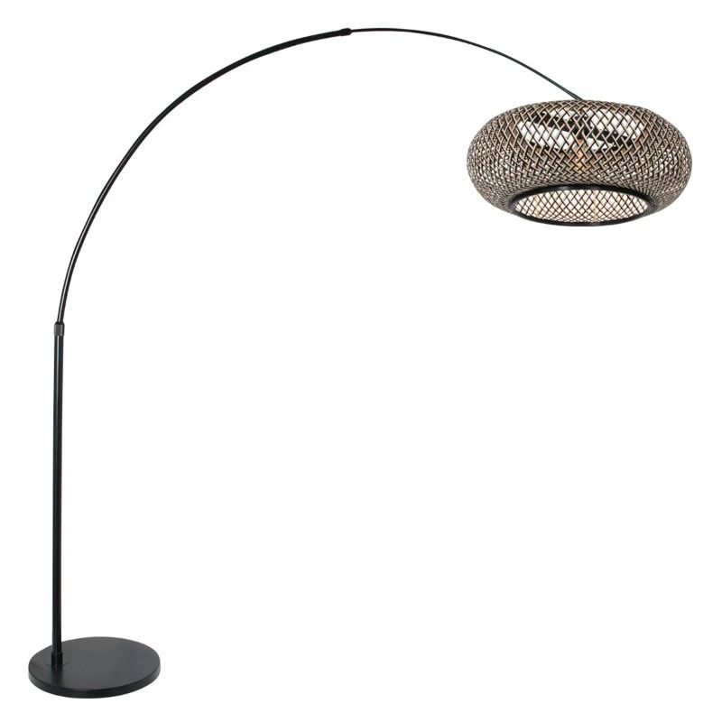 Steinhauer Maze-Natural LED Vloerlamp | 1x E27 40W | Dimbaar | Hout/Zwart