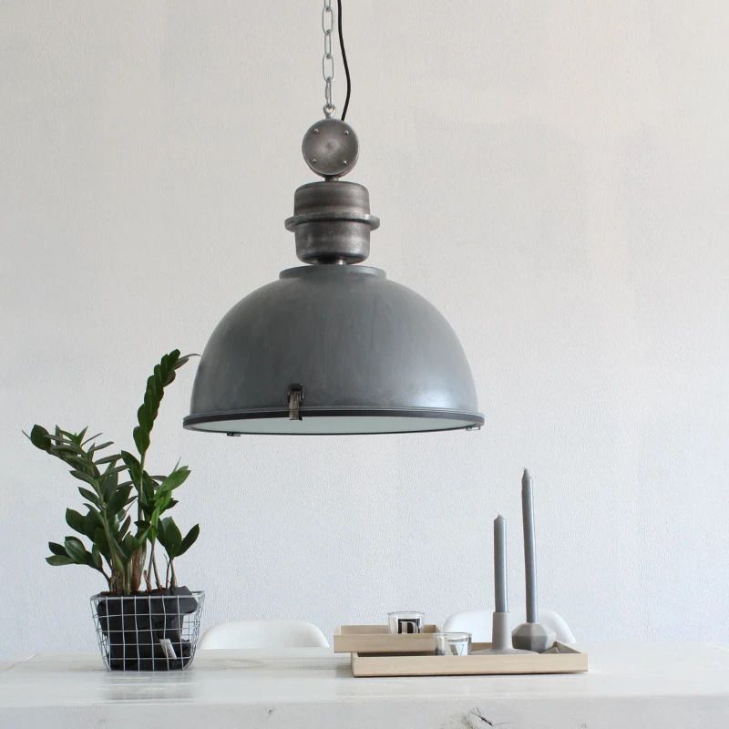 Steinhauer Bikkel LED Hanglamp | 1x E27 40W | Dimbaar | Grijs