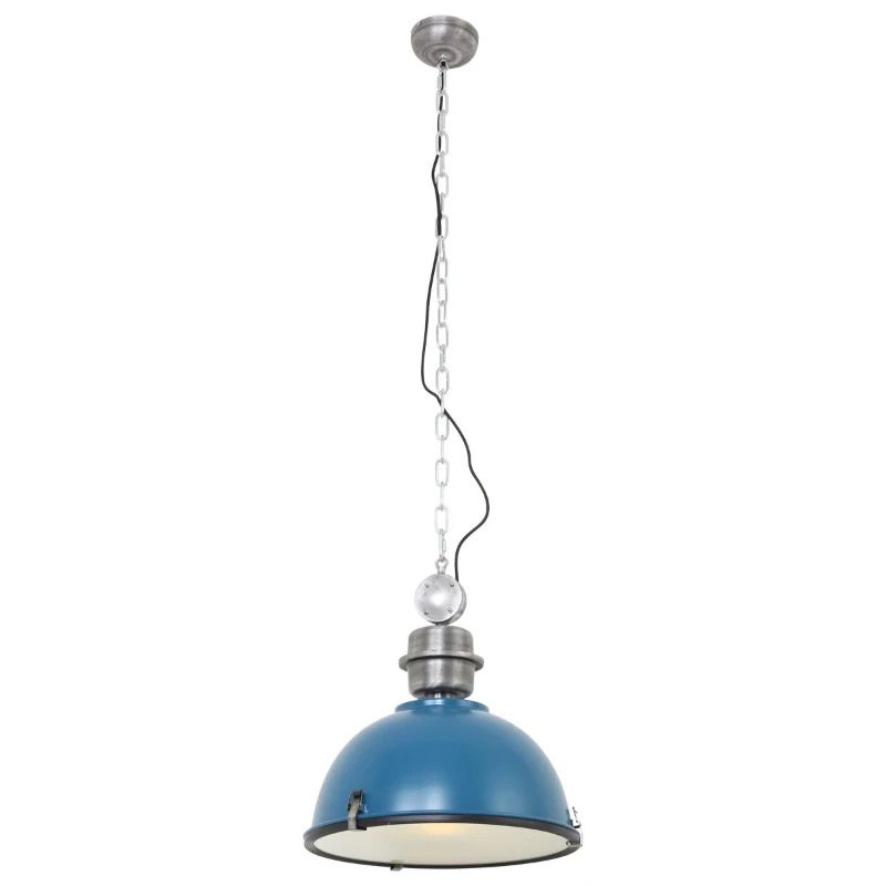 Steinhauer Bikkel LED Hanglamp | 1x E27 40W | Dimbaar | Blauw/Staal